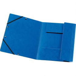 Herlitz Easy Orga prešpánové desky 3 klopy s gumičkou, modré
