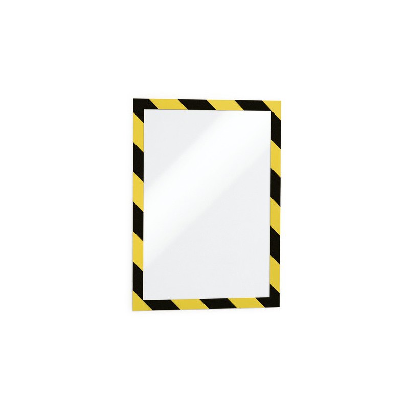 Durable 4944 samolepící rámeček žlutý/černý, DURAFRAME SECURITY, 2ks