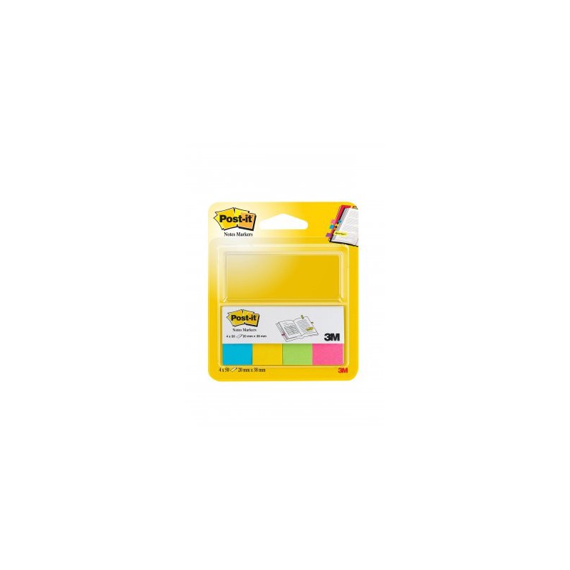 Post-it® značkovací bločky 670 ultra barvy, 4x100 záložek
