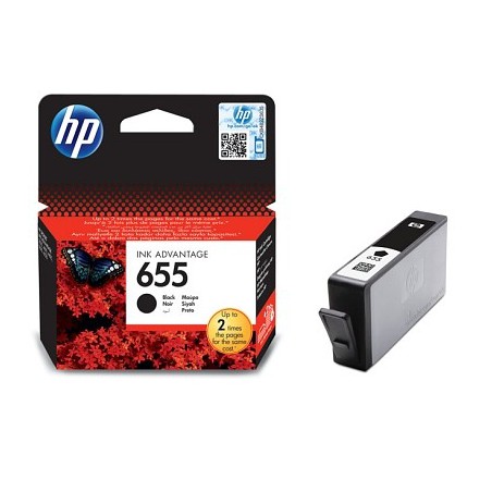 Inkoustová cartridge HP 655 black černá, CZ109AE