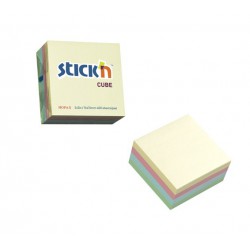 Hopax samolepící kostky Regular Cube, rozměr 76x76 mm, pastelový mix, 400 lístků