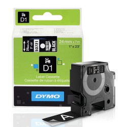 DYMO polyester páska D1 19mm x 7m, černá na průhledné