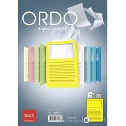 Elco Ordo Classico - zakládací papírové desky s potiskem a oknem, žluté