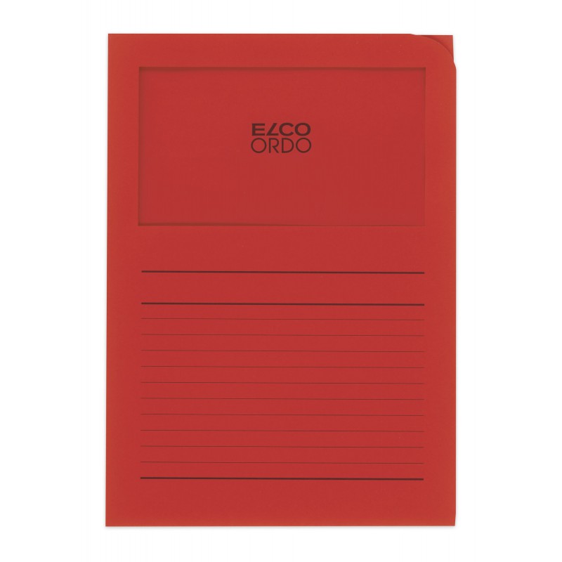 Elco Ordo Classico - zakládací papírové desky s potiskem a oknem, oranžové