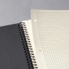 Sigel Conceptum, Spirálový blok, tvrdé desky, černá, A4, čtverečkovaný, 80 listů