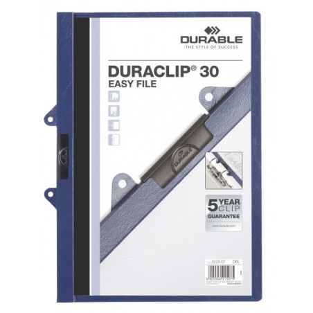Durable 2229 DURACLIP® 30 EASY FILE, rychlovazač A4 tmavě modrá