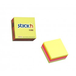 Hopax samolepící kostky Regular Cube, rozměr 51x51 mm, neonový mix, 250 lístků