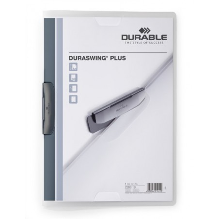 Durable 2290, rychlovazač Duraswing A4, prezentační desky s výklopným klipem