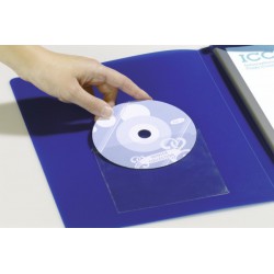 Durable 8280, samolepící kapsa na CD/DVD POCKETFIX čirá, 100ks