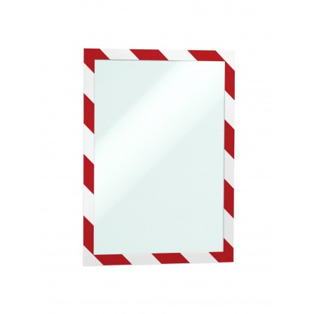Durable 4944, samolepící rámeček DURAFRAME SECURITY červeno bílý