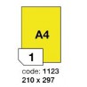 Rayfilm R0121.1123A žluté samolepící etikety 210x297 mm A4, 100 listů