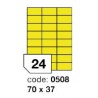 Rayfilm R0121.0508A žluté samolepící etikety 70x37 mm A4, 100 listů