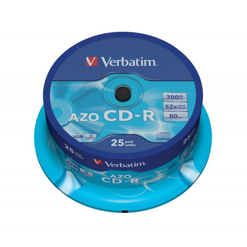 Verbatim DataLife Plus Disk CD-R 52x, 700MB Crystal Azo, spindl 25ks