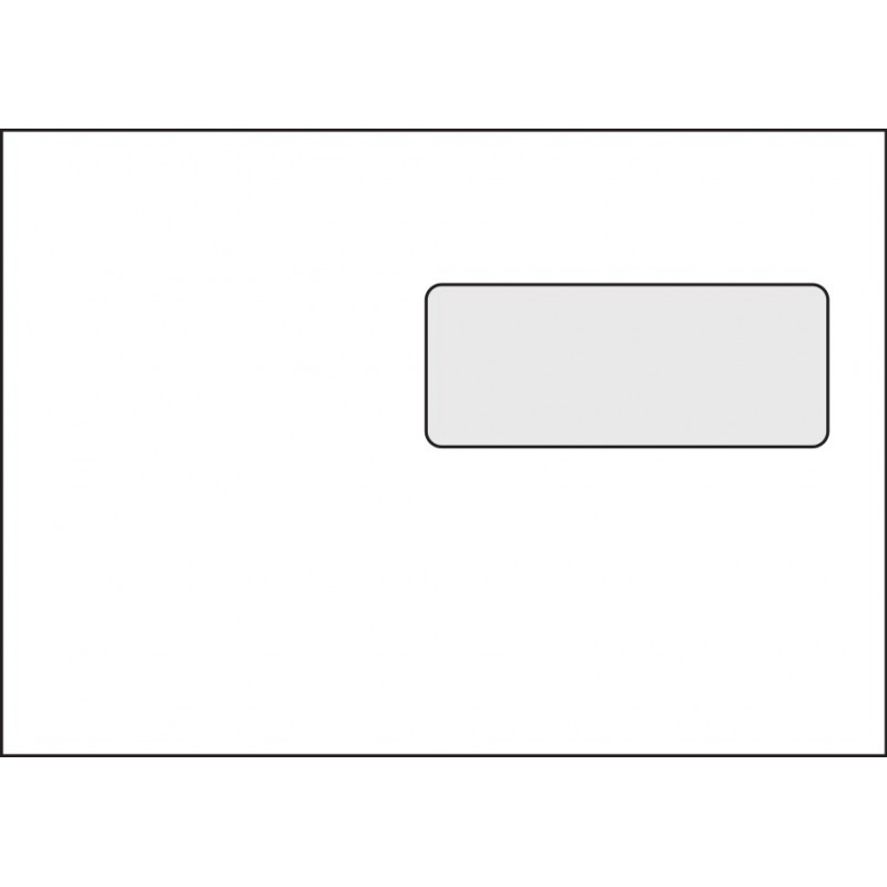 Poštovní obálka C5 okénko vpravo nahoře, krycí páska, bílý ofset, 1000 ks