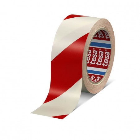 TESA Značkovací - výstražná PVC páska červeno-bílá, 50x33