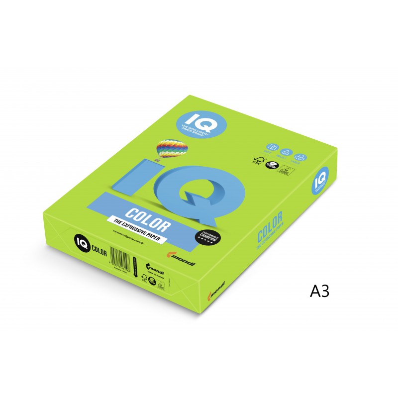 IQ Color barevný papír A3/80g intenzivní olivově zelená LG46, 500 ks