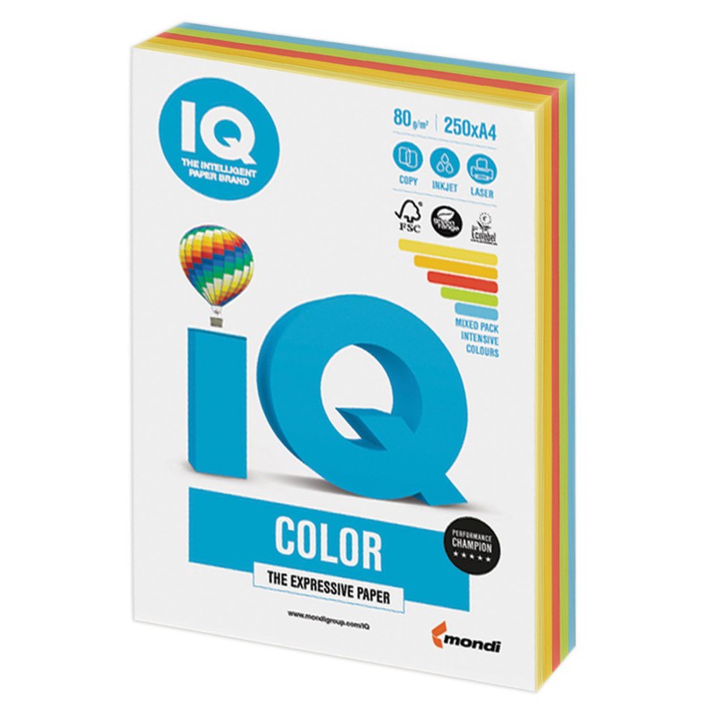IQ Color barevný papír A4/80g intenzivní májově zelená MA42, 500 ks