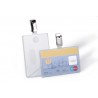 DURABLE 8113, Pouzdro na karty z PVC s otočným klipem na šířku, 54x90 mm