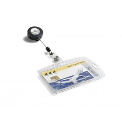 Durable 8012, čiré akrylové pouzdro na ID karty 54x87 mm s rolosystémem