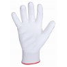 Povrstvené pracovní rukavice máčené Brita bílé, velikost 9 - L