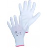 Povrstvené pracovní rukavice máčené Brita bílé, velikost 8 - M