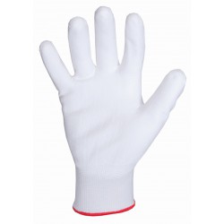 Povrstvené pracovní rukavice máčené Brita bílé, velikost 7 - S
