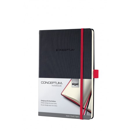 Sigel CONCEPTUM Notebook Red Edition, A5, záznamní kniha linkovaná, 194 listů