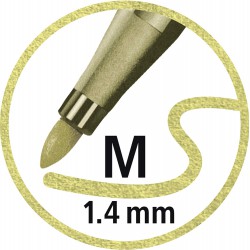 STABILO Pen 68 Metallic, Prémiový fix s vláknovým hrotem, sada 6 ks v kovové krabičce