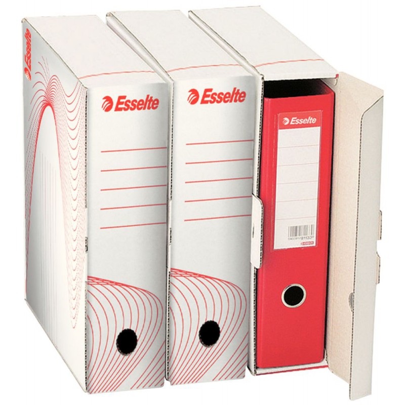 Esselte 10024, archivační krabice na pořadač 80 mm, bílá
