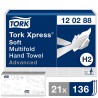 Tork Xpress 120288, jemné papírové ručníky Multifold Advanced bílé, H2
