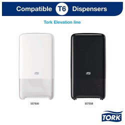 Tork 557508, Twin černý zásobník na toaletní papír - kompaktní role, systém T6