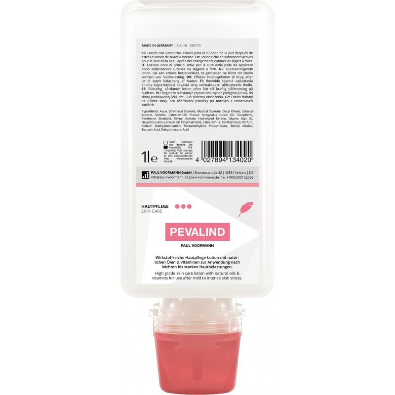 PEVALIND ošetřující regenerační krém pro namáhanou pokožku, Soft láhev 2 litry