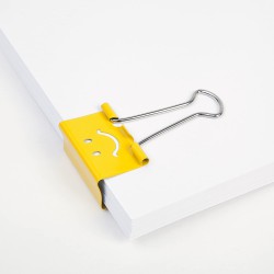 Klipy na papír Rapesco Emoji, binder klips 19 mm, žluté, 20 ks