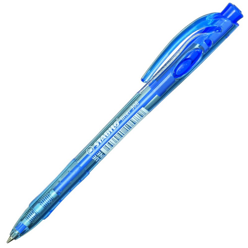 Kuličková tužka Stabilo Marathon 318, stiskací mechanismus, modrá