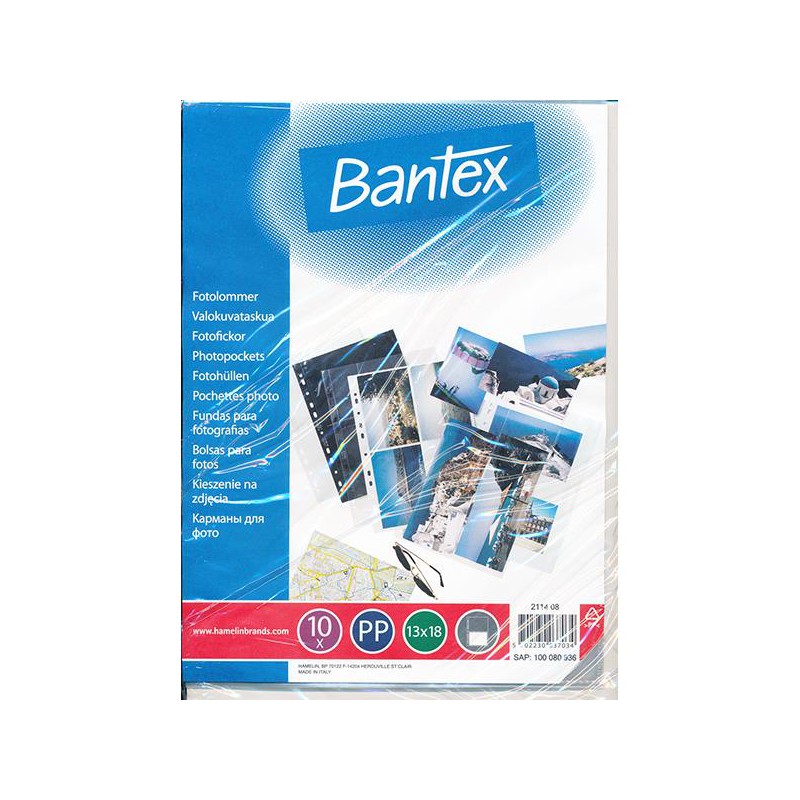 Bantex zakládací euroobal na fotografie A4, rozměr 13x18, 10ks