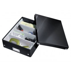 Střední organizační krabice Leitz Click & Store WOW s přihrádkami, černá
