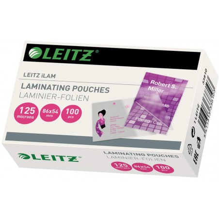 Laminovací kapsy Leitz iLAM formát 54x86 mm, síla 125 mic