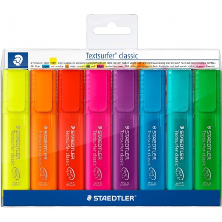 STAEDTLER zvýrazňovač Textsurfer Classic 364 sada 8 ks reflexních barev