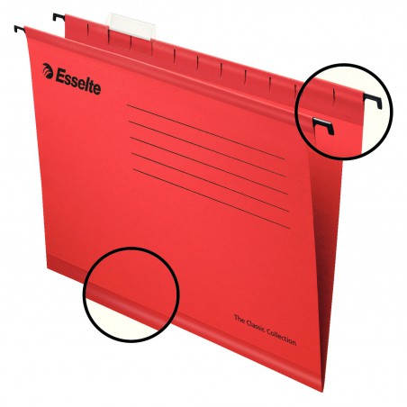 Zesílené závěsné desky Esselte Classic Pendaflex Collection, červená