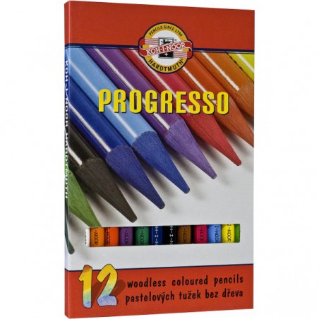 KOH-I-NOOR 8756, souprava tužek pastelových v laku Progresso, 12 barev