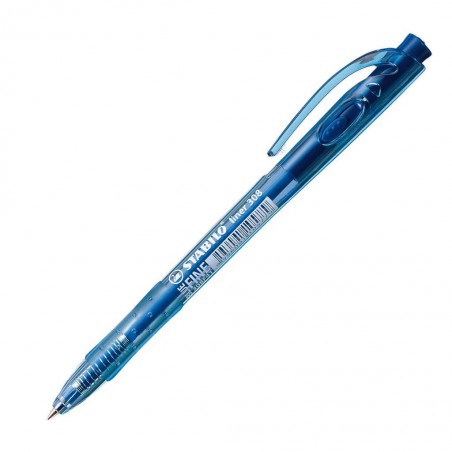 Kuličkové pero Stabilo Liner 308, stiskací mechanismus, modrá