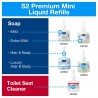 Tork Premium 420602, tekuté mýdlo na vlasy a tělo modré – Mini, objem 475ml, S2
