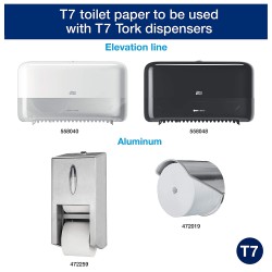 Tork 472584, jemný bezdutinkový toaletní papír, jednovrstvý, T7