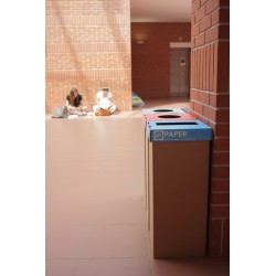 RECOBIN Kartonový Koš na tříděný odpad PAPER, recyklovaný, modrá, 60 l