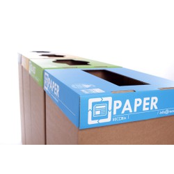 RECOBIN Kartonový Koš na tříděný odpad PAPER, recyklovaný, modrá, 60 l