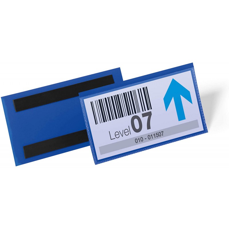 Durable 1742, modré magnetické pouzdro na dokumenty 150x67 mm, skladové hospodářství
