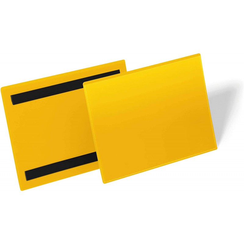 Durable 1743, Magnetické pouzdro na dokumenty A5 na šířku, žluté