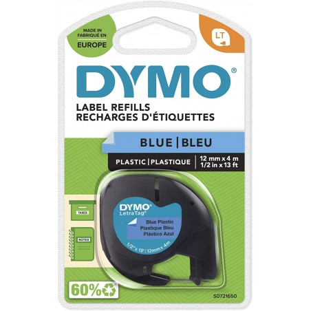 Dymo LetraTag páska plastová 12mm x 4m, modrá, S0721650