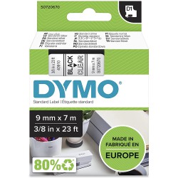 DYMO polyester páska D1 9mm x 7m, černá na čiré, S0720670