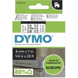 DYMO polyester páska D1 6mm x 7m, černá na čiré, S0720770